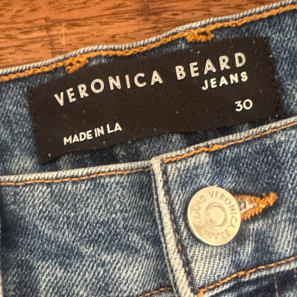 Veronica Beard Dark Blue Jean Shorts - Picture 2 of 7